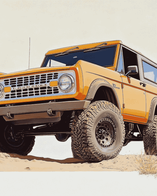 Ford Bronco Engine Diamond Painting