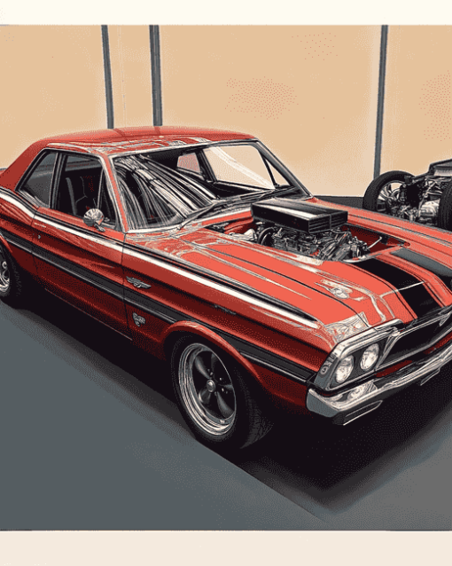 Ford Falcon Engine Diamond Painting