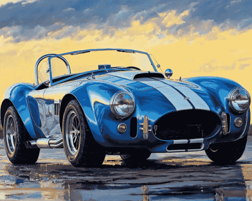 Ford Shelby Cobra Vintage Diamond Painting