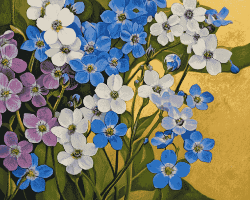 Forget Me Not Blossoms Diamond Painting