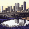 Fort Worth Skyline Art Diamond Painting