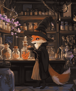 Fox Witch Animated Art Diamond Painting