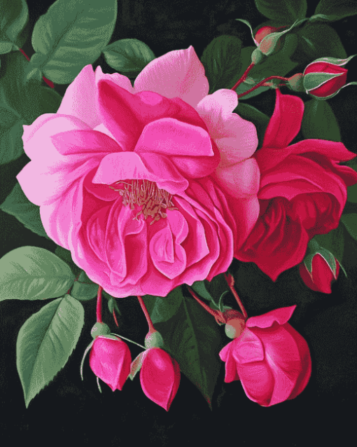 Fuchsia Musk Blossom Diamond Painting