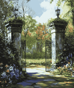 Garden Gate Landscape Diamond Painting