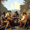 George Caleb Bingham Vintage Raftsmen Diamond Painting