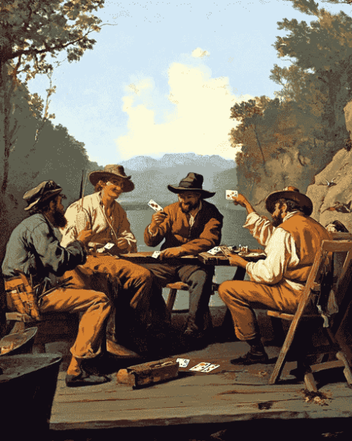 George Caleb Bingham Vintage Raftsmen Diamond Painting