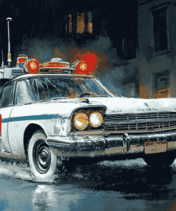 Ghostbusters Ecto 1 Car Diamond Painting