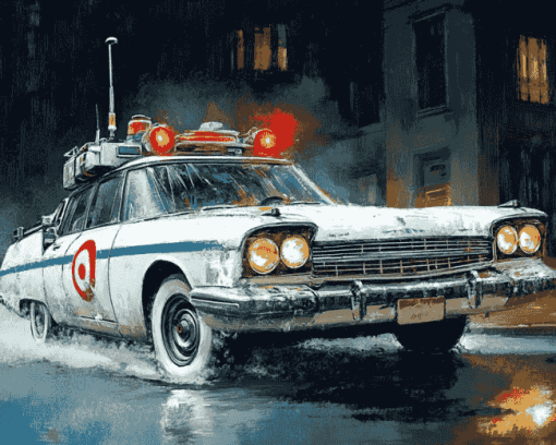 Ghostbusters Ecto 1 Car Diamond Painting