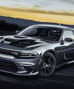 Gleaming Grey Dodge Hellcat Diamond Painting