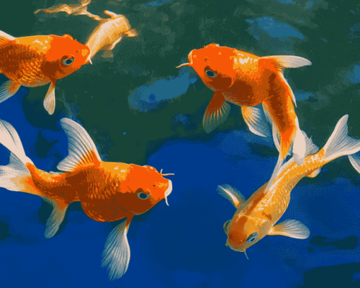 Gold Carp Fish Diamond Painting