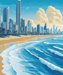 Gold Coast Cityscape Diamond Painting