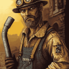 Gold Miner Cartoon Diamond Painting