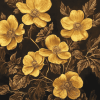 Golden Blossoms Diamond Painting