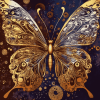 Golden Butterfly Insects Diamond Painting