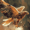 Golden Eagle Birds Diamond Painting