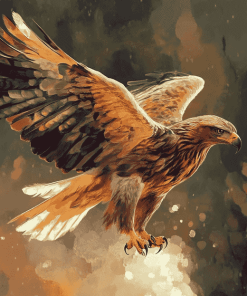 Golden Eagle Birds Diamond Painting