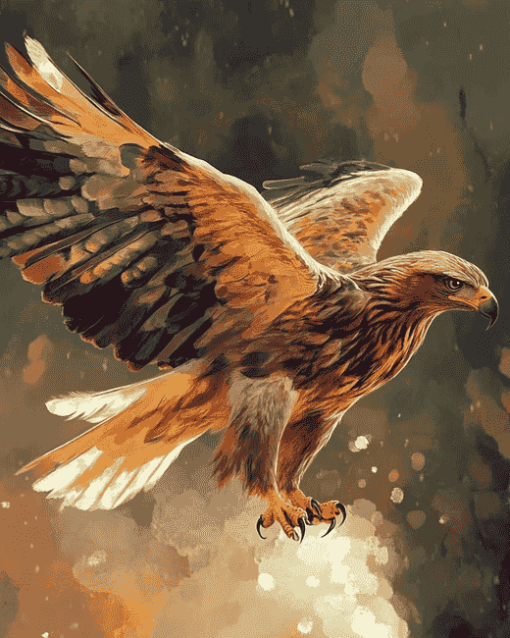 Golden Eagle Birds Diamond Painting