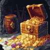 Golden Pirate Treasures Diamond Painting