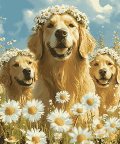 Golden Retrievers Puppy Diamond Painting