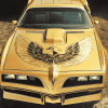 Golden Trans Am Car Diamond Painting