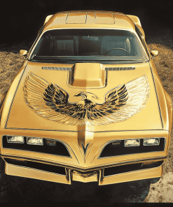 Golden Trans Am Car Diamond Painting