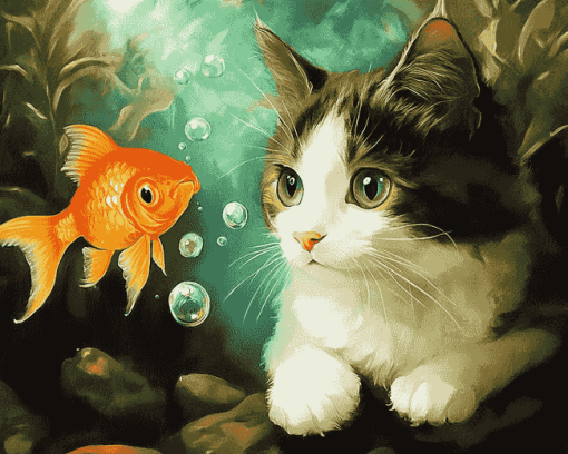 Goldfish Cats Diamond Painting