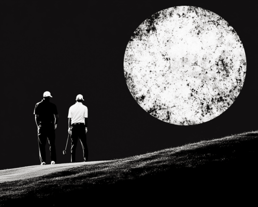 Golf Lover's Black and White Diamond Painting