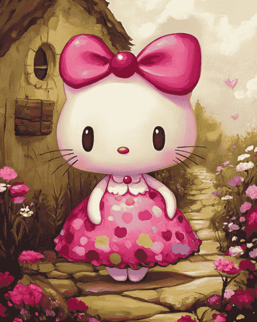 Gorgeous Hello Kitty Diamond Painting