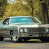 Green 1969 Oldsmobile Vintage Diamond Painting