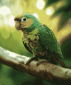 Green Cheek Parrot Diamond Painting