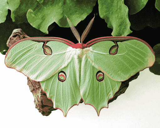 Green Luna Moth Diamond Painting