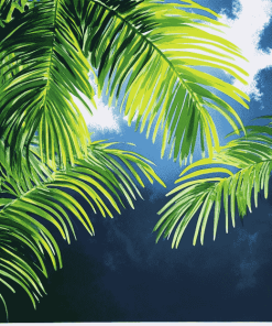 Green Palms Diamond Painting