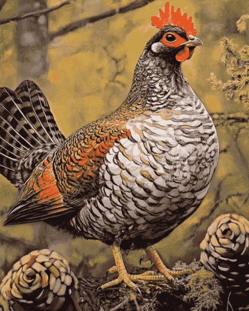 Grouse Bird Artistry Diamond Painting