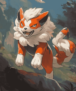 Growlithe Pokemon Anime Diamond Painting