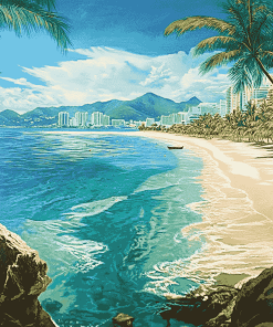 Guerrero Beach Seascape Diamond Painting