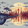 Guitar Landscape Scenic Diamond Painting