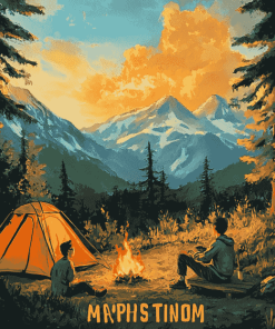 (Happy Camper Travel Cartoon Diamond Painting)