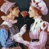 Harlequin Rose Romance Diamond Painting