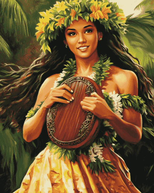 Hawaiian Hula Women Diamond Painting