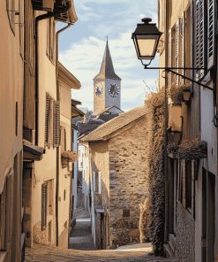 Historic Buildings Old Town Diamond Painting