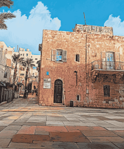 Historic Tel Aviv Building Diamond Painting