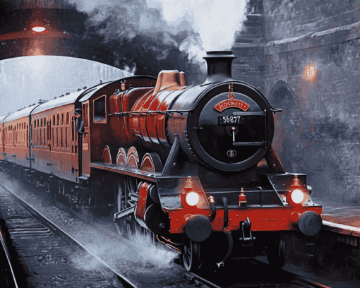 Hogwarts Express Steam Train Diamond Painting