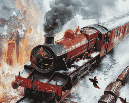 Hogwarts Steam Train Diamond Painting