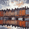 Honfleur Cityscape Diamond Painting