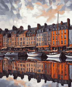 Honfleur Cityscape Diamond Painting