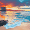 Honolulu Island Beach Diamond Painting