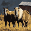 Horse Barn Landscape Diamond Painting