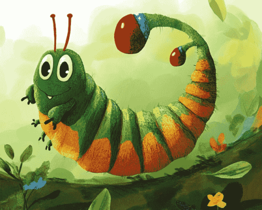 Hungry Caterpillar Cartoon Diamond Painting