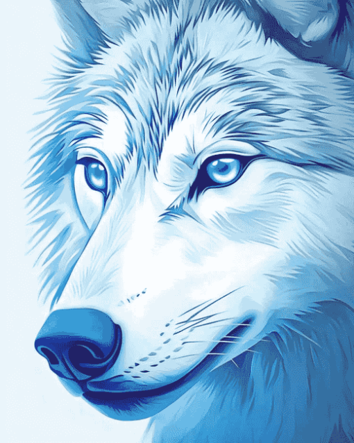 Ice Wolf Diamond Painting