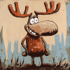 Iconic Bullwinkle J Moose Diamond Painting